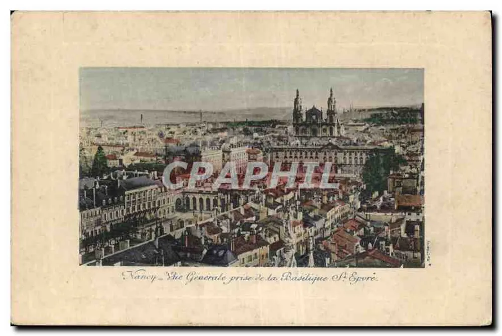 Nancy — Vista geral tirada da Basílica de São Epvre — Editor: A. Lefebvre, n° 24 - Frente