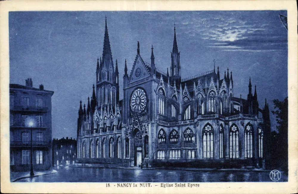 Nancy à Noite — Igreja de Saint-Epvre — N°18 - Frente