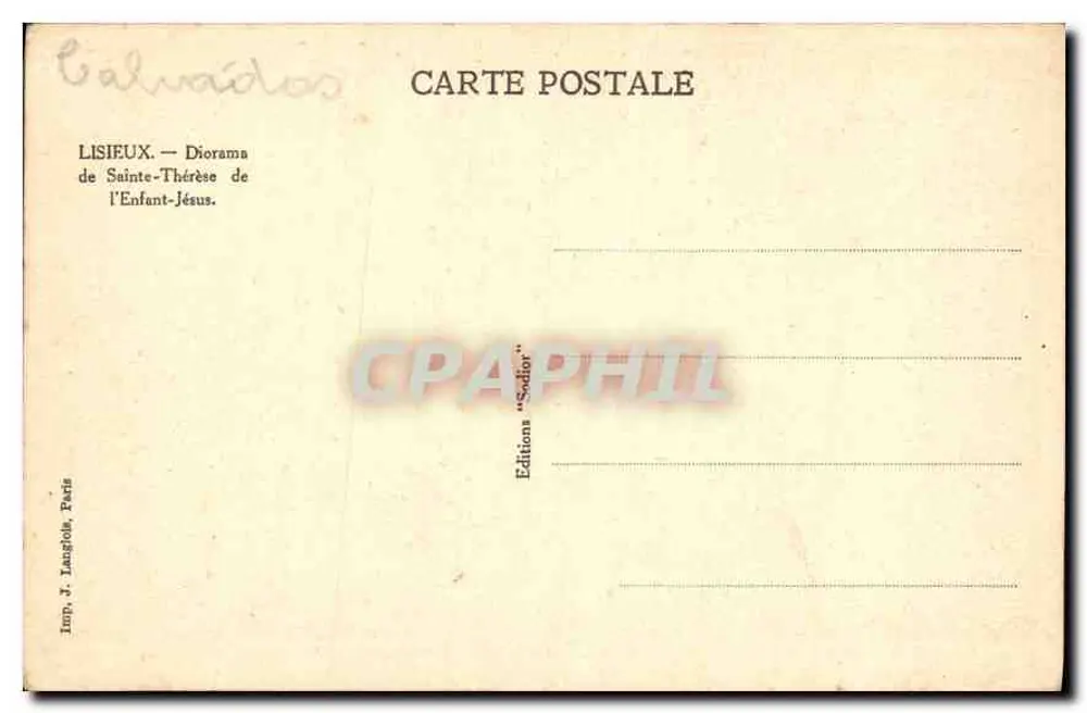 Die Heilige in Meditation im alten Carmeliterfriedhof — Szene 12 — 'Sodior' Editions Paris - Rückseite