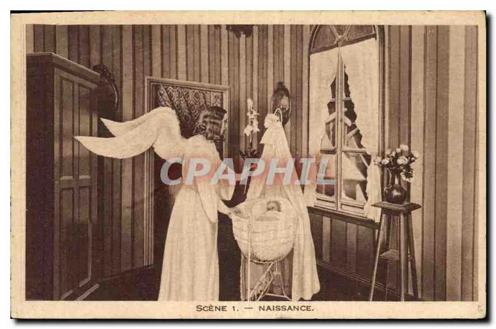 Scena 1 — Narodziny — Diorama św. Teresy z Dzieciątkiem, Editions J. Longlois, Paryż - Awers