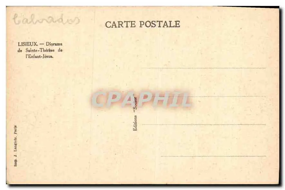 Batismo — Cena 2 — Edições J. Langlois, Paris - Verso