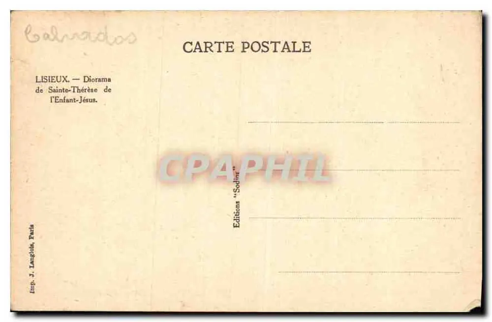 Visão de um T no céu — Cena 4 — Ed. J. Langlois, Paris - Verso