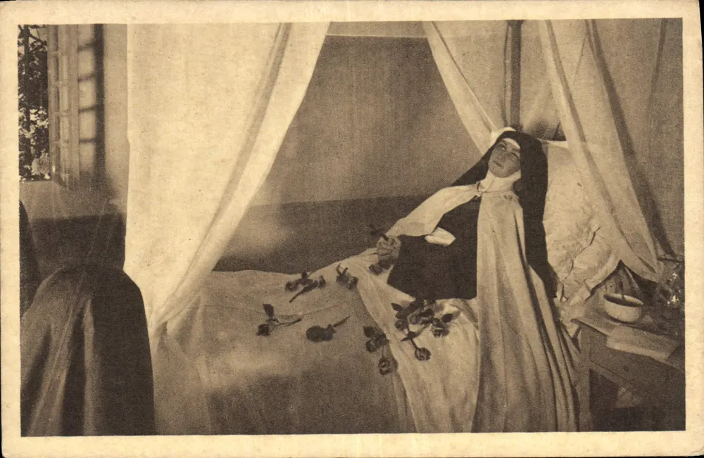 Lisieux — Santa Teresa sul suo letto di morte — Edizione Sador Lisieux - Recto