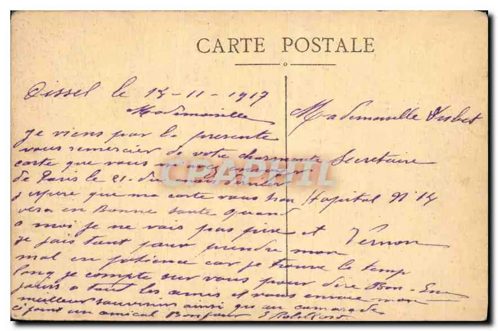 Thérèse de l'Enfant Jésus — cena de devoção — Cliché Fillion, Lisiéux - Verso
