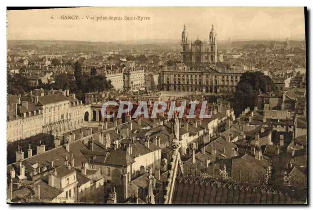 NANCY — Vista tirada de Saint-Epvre — Edições Léon Dumas - Frente