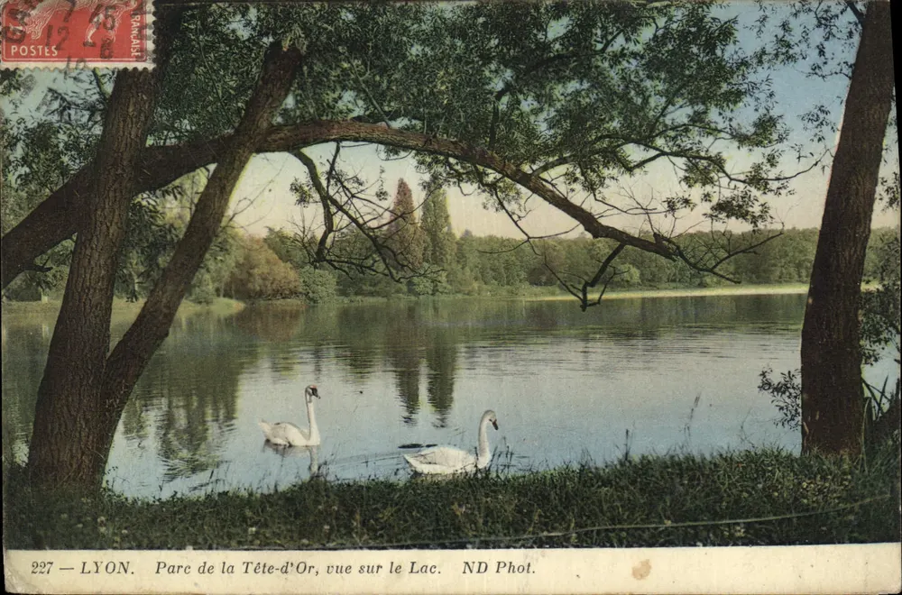 LYON — Park der Goldenen Kopf, Blick auf den See — ND Phot. - Vorderseite