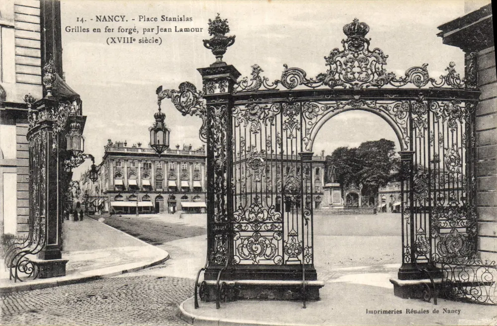 Nancy - Place Stanislas - Eisenwerk-Gitter, von Jean Lamour (18. Jahrhundert) - Vorderseite