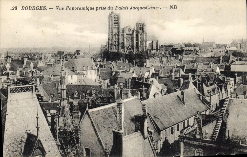 Bourges — Panoramablick vom Palast Jacques-Cœur — ND - Vorderseite