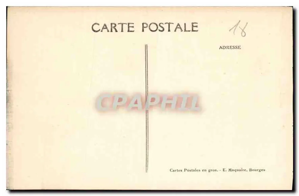 Bourges — Palast Jacques-Cœur Ansicht von der Place Berry — Imprimerie J. Pougrier - Rückseite