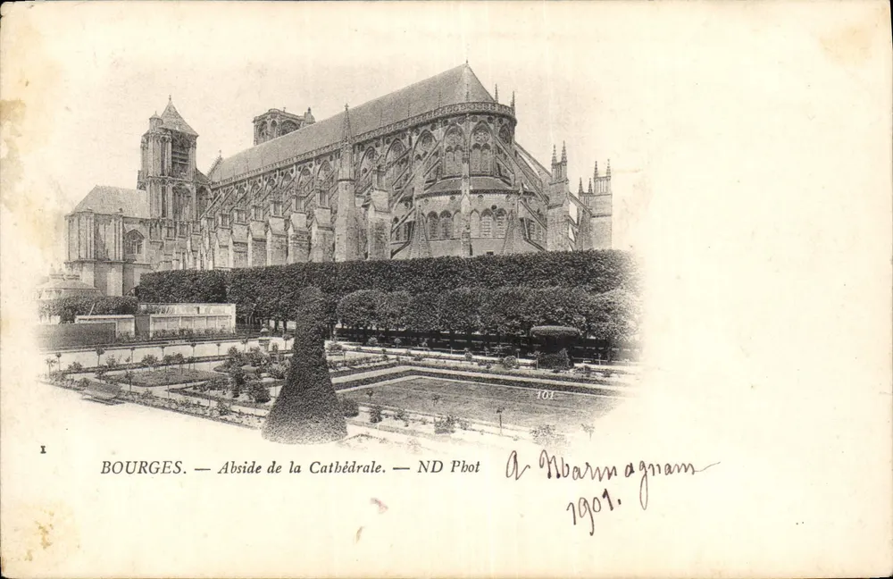 Bourges — Abside da Catedral — ND Phot, n°101 - Frente