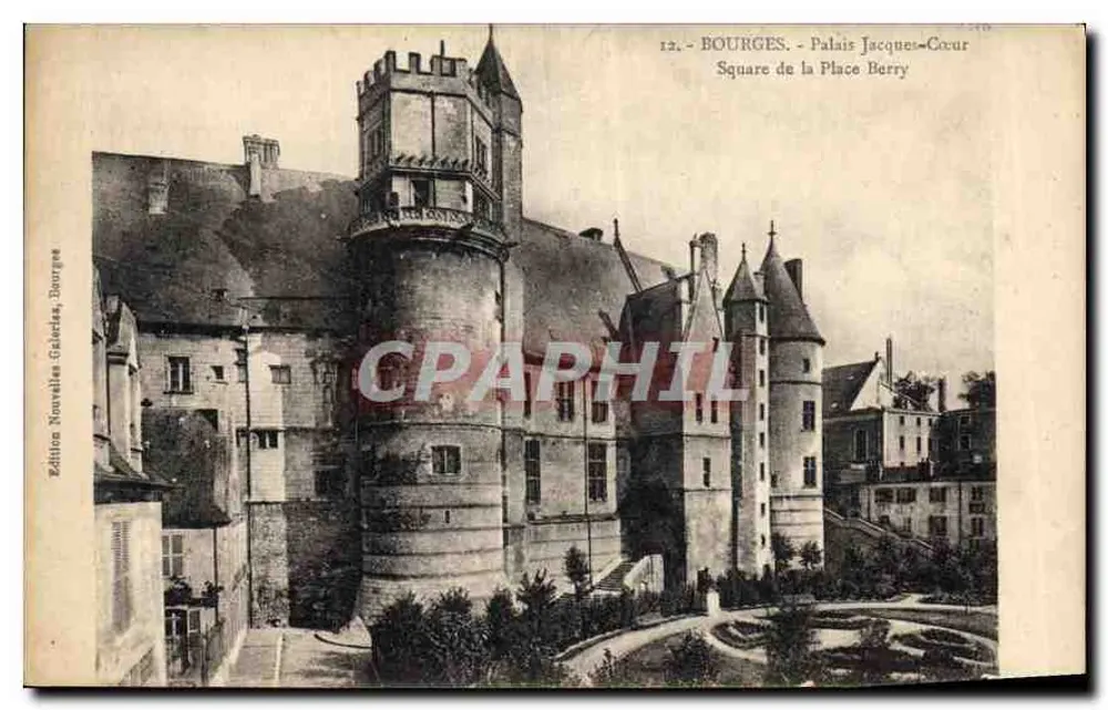 Bourges - Palácio Jacques-Cœur - Praça da Place Berry - Frente