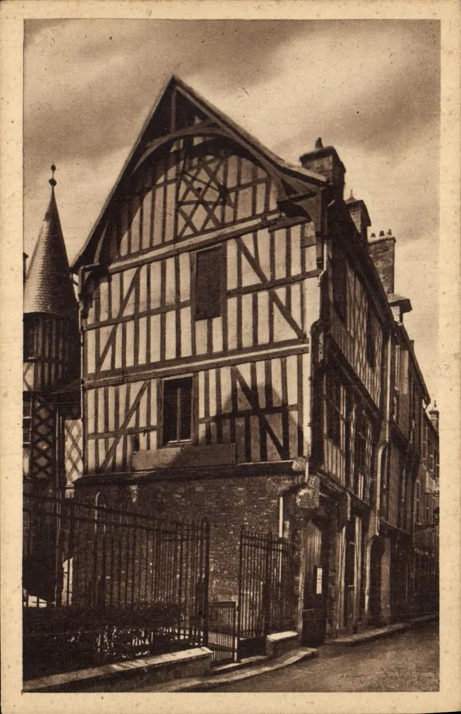 Bourges (Cher) — Rue Cambournac — Holzhäuschen (15. Jahrhundert) — E. Maquaire, Bourges - Vorderseite