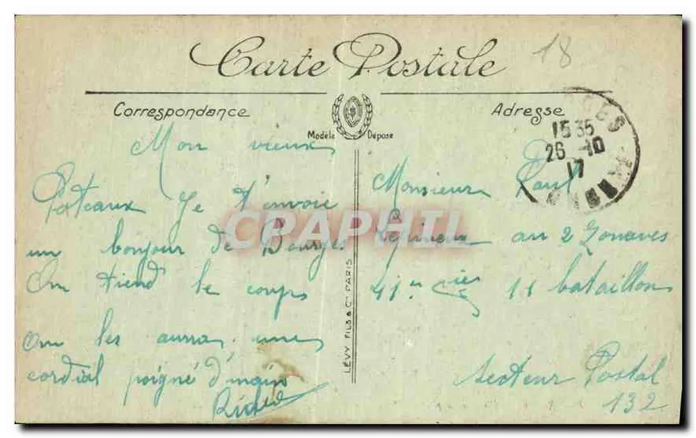 Bourges — Panorama tirado de Beauregard — LL. n°157 - Verso