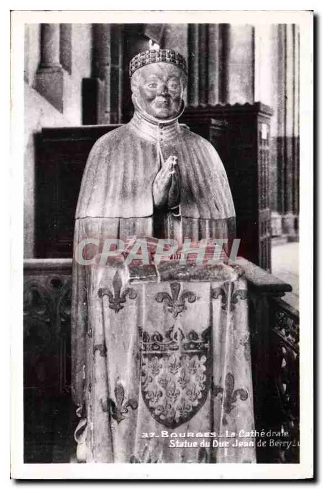 Bourges — La Catedral — Estatua del Duque Jean de Berry — C.A.P.H.I.L. n°37 - Anverso