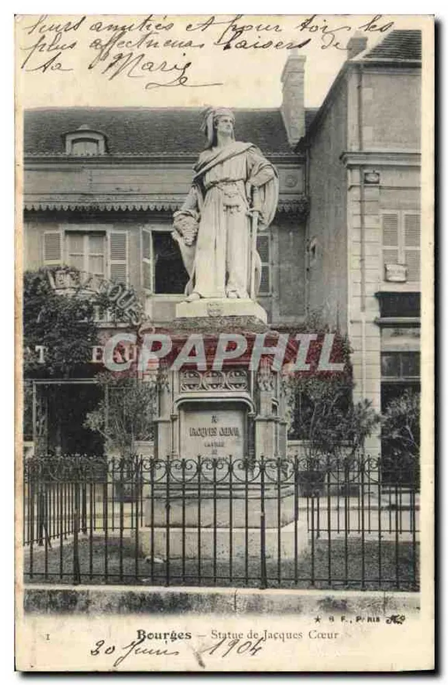 Bourges — Estátua de Jacques Créeur — G. F. Paris - Frente