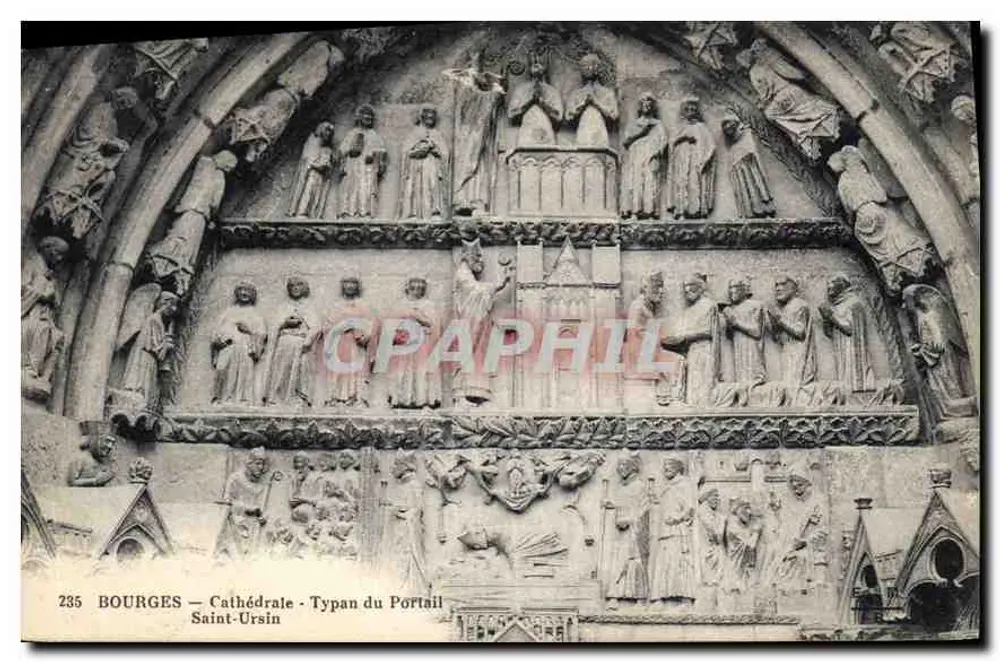 Bourges — Cathédrale — Typan du Portail — Saint-Ursin - Recto