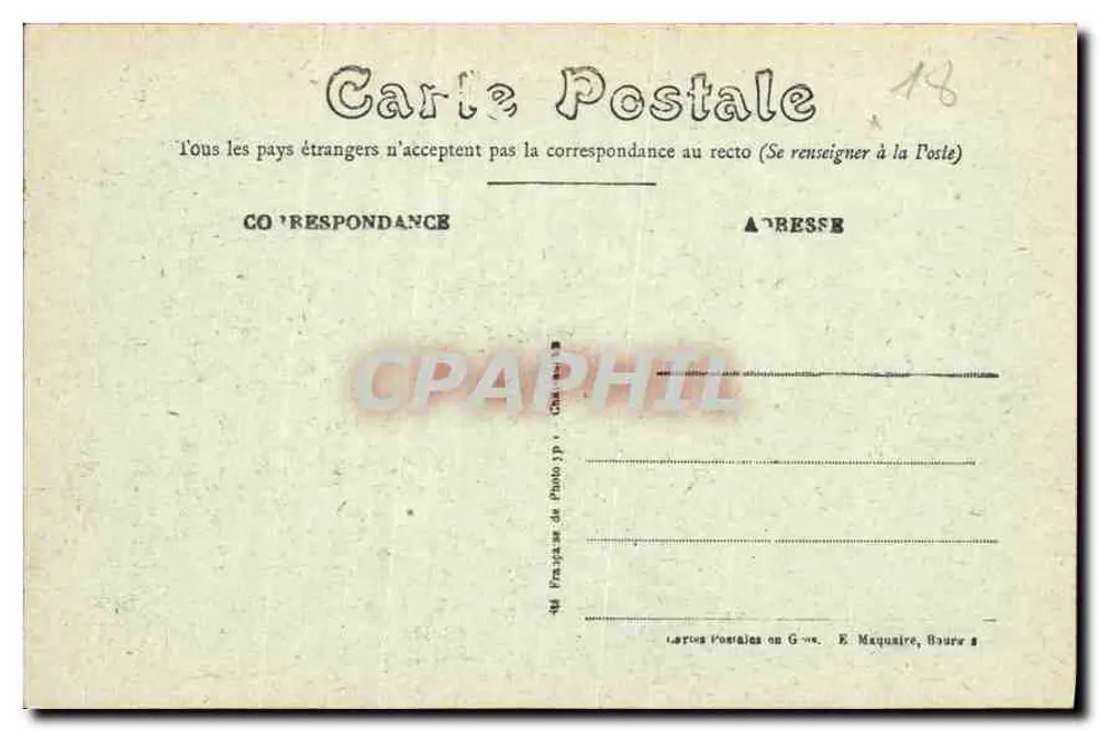 Bourges — Zentrale Ansicht vom Turm der Kirche Notre-Dame — G.C. n°6 - Rückseite