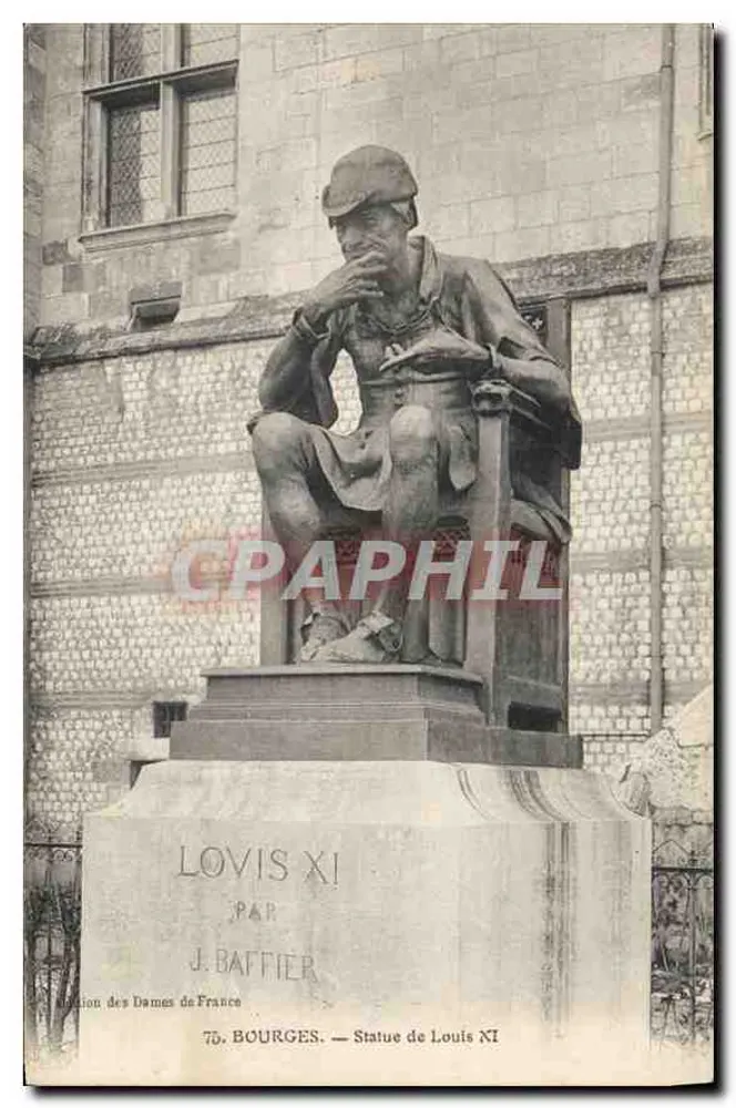 Bourges — Estátua de Luís XI — Edição das Damas da França - Frente