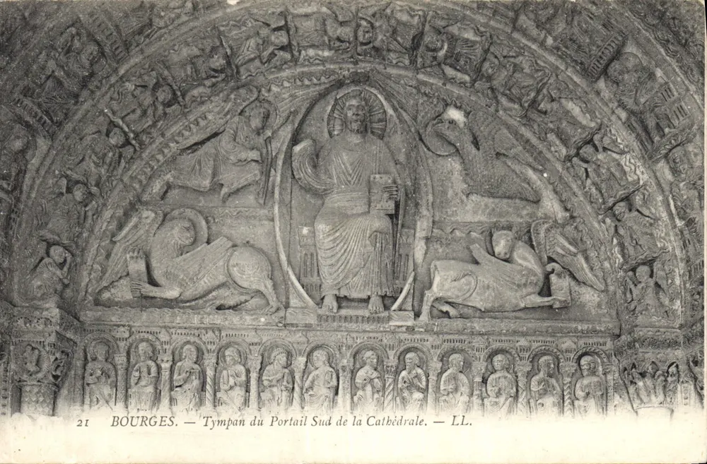 Bourges — Tympan des Südportals der Kathedrale — LL. - Vorderseite