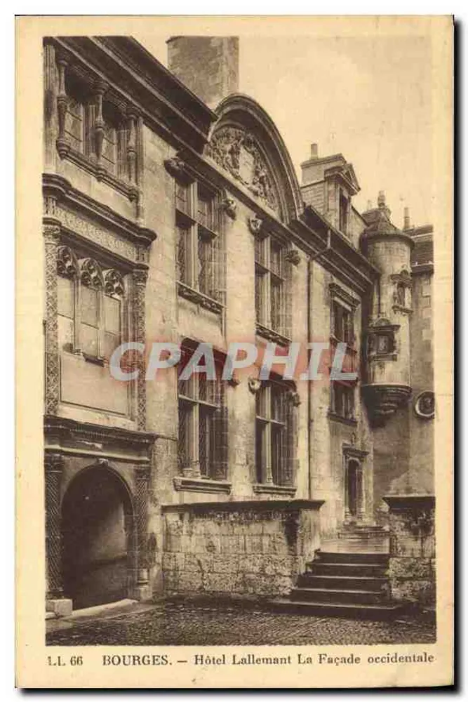Bourges — Hotel Lallemant, Westelijke gevel — L.L. 66 - Voorkant