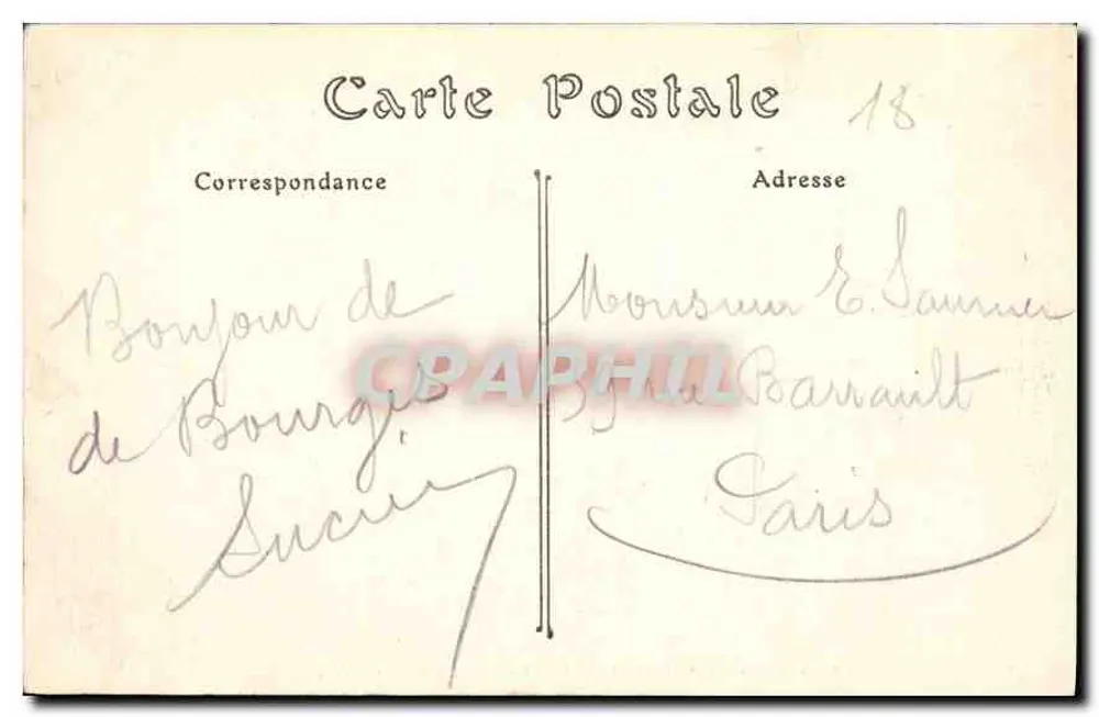 Bourges — Le Château Jacques-Cœur et la Place Berry — ND. Phot. - Rückseite