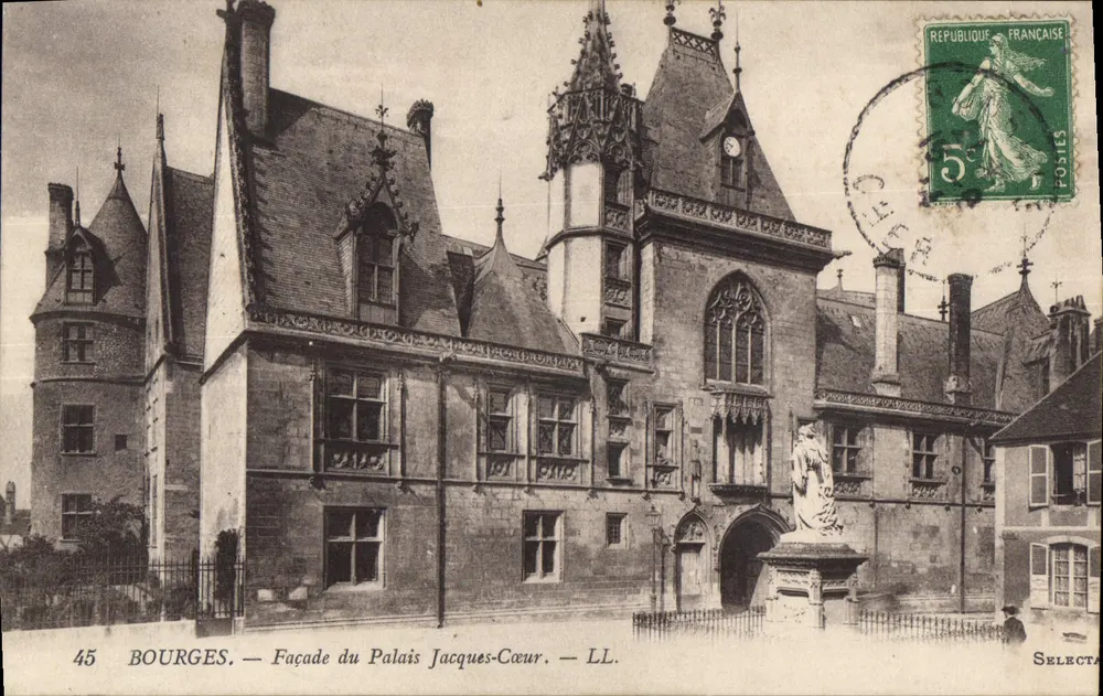 Bourges — Façada Pałacu Jacques-Cœur — LL. — Selecta - Awers