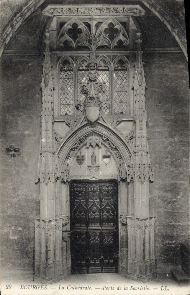 Bourges — Die Kathedrale — Tür der Sakristei — LL. — Nr. 29 - Vorderseite