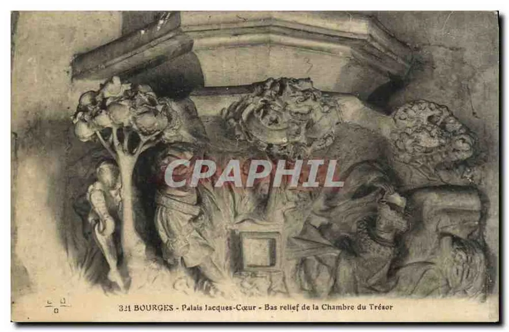 Bourges - Palais Jacques-Cœur - Relief der Schatzkammer - Vorderseite