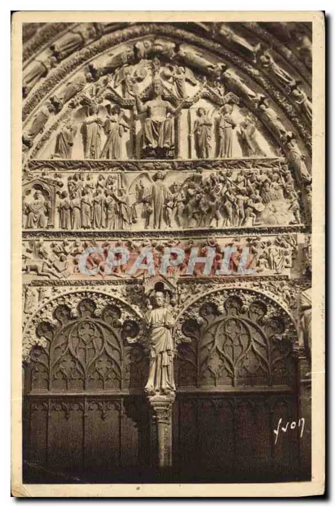 Portal central da Catedral — Bourges (Cher) — Edições d'Art Yvigny, Paris - Frente