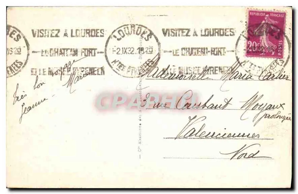 Lourdes — A Basílica e o Gave — Editor desconhecido, n° 30 - Verso