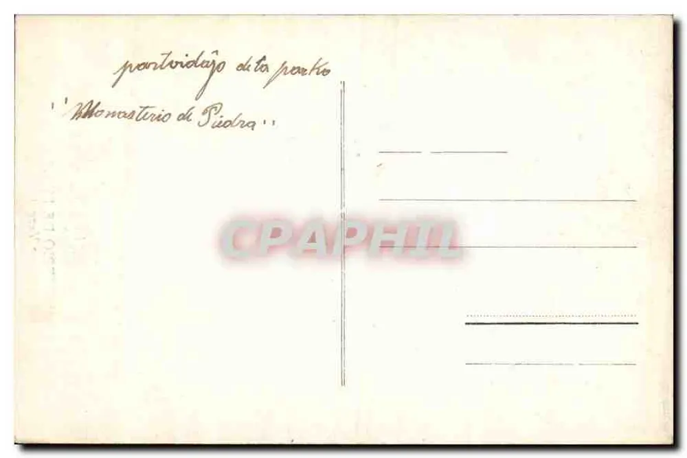 Monasterio de Piedra — Parque Vergel — editor desconhecido, n°6 - Verso