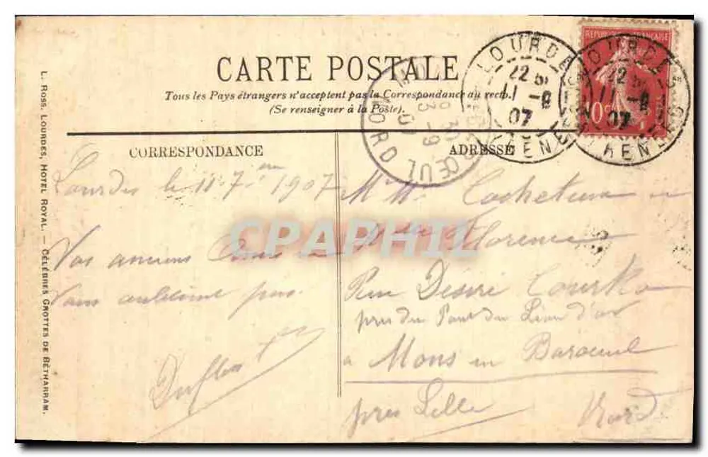 Lourdes — A Basílica e o Calvário — LL. — n°33 - Verso