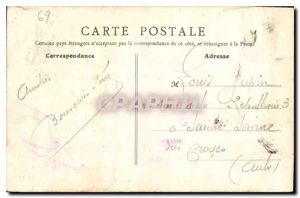 Lyon - Pont du Change - Coteau des Chartreux — B.F., Paris, n° 975 - Verso
