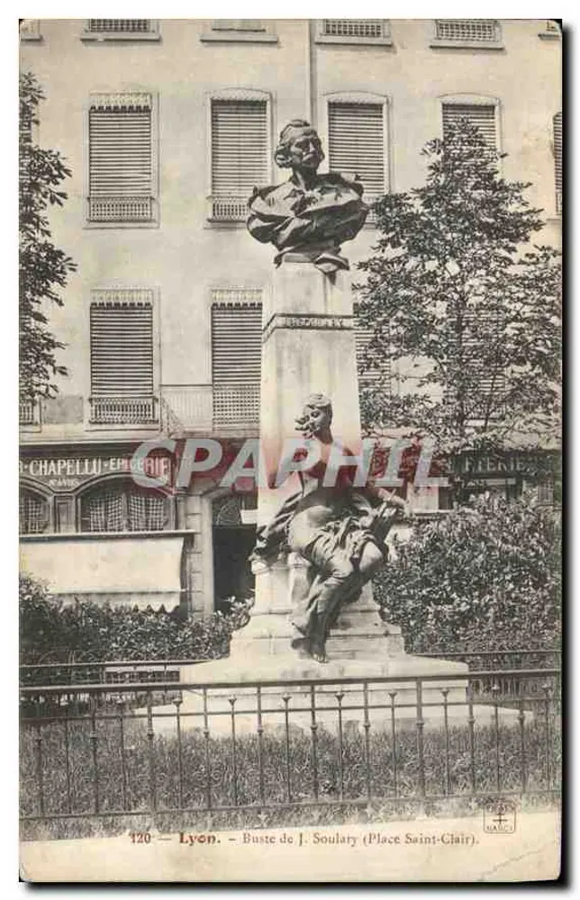 Lyon — Busto de J. Soulary (Place Saint-Clair) — n°120 - Frente