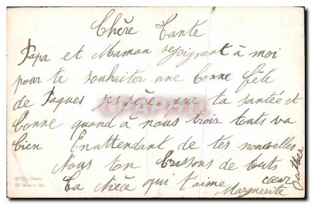 Aparecida da Nossa Senhora de Fátima — editor Depose, n° 01721 - Verso