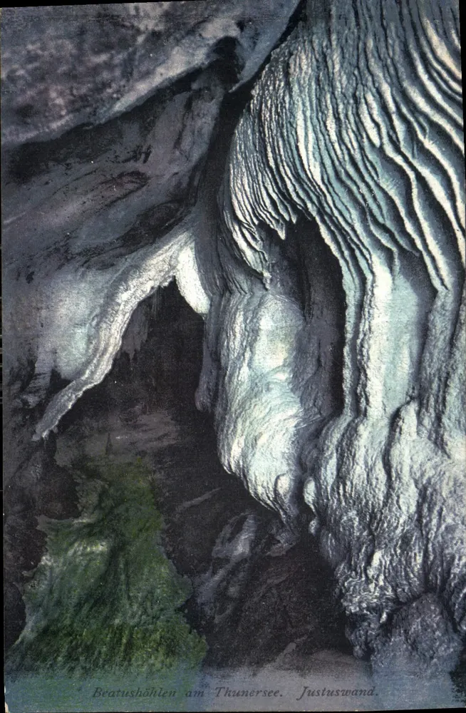 Beatushöhlen bij het Thunersee — Justuswand — Ed. R. Gablier, Interlaken, n°1004 - Voorkant