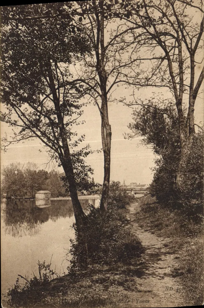 Margens do Yonne — Caminho da margem — ND P. Yonne - Frente