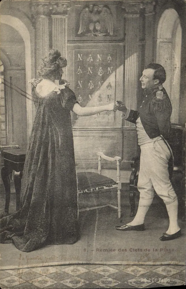 Schlüsselübergabe an der Place — Theater-Szene — J. D. & Cie, Paris - Vorderseite