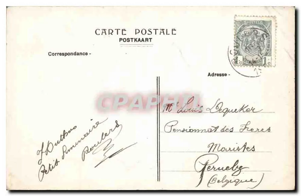 Saint-Vincent de Paul — cena religiosa com crucifixo — editor não visível - Verso