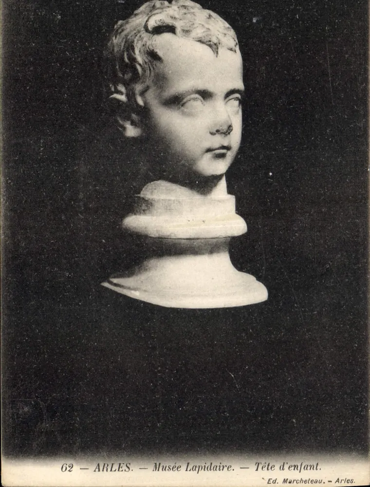 Arles — Museu Lapidaire — Cabeça de Criança — Ed. Marcheteau — n°62 - Frente
