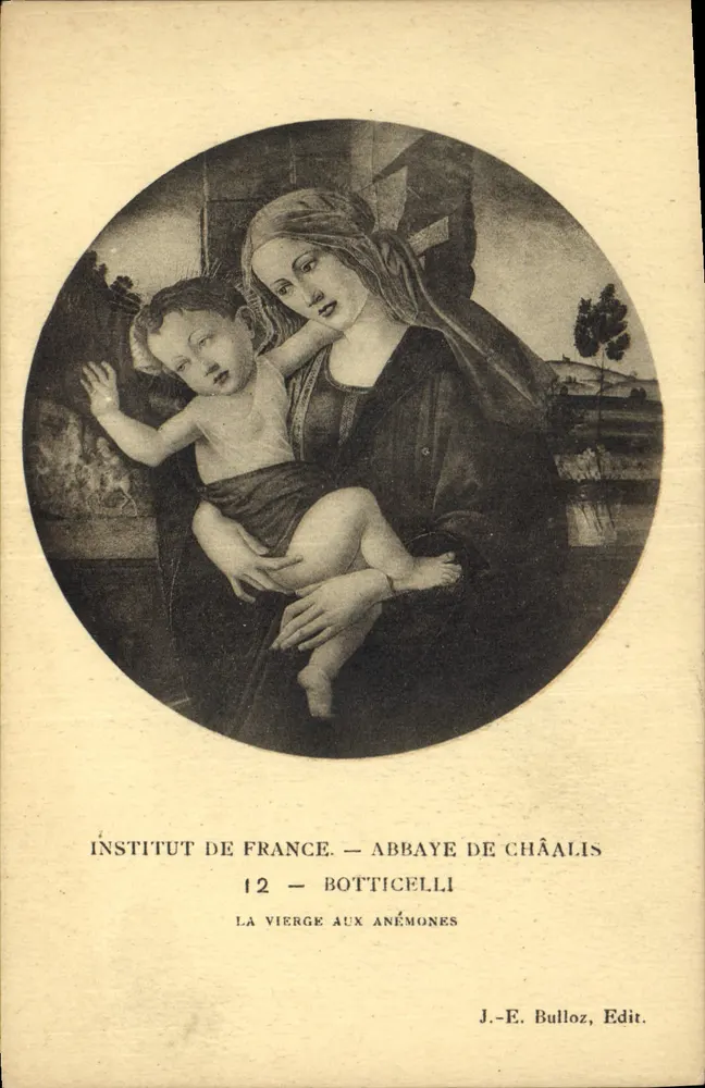 Institut Frankreich — Abtei Châalis — Die Jungfrau mit den Anemonen — J.-E. Bulloz, Verlag - Vorderseite