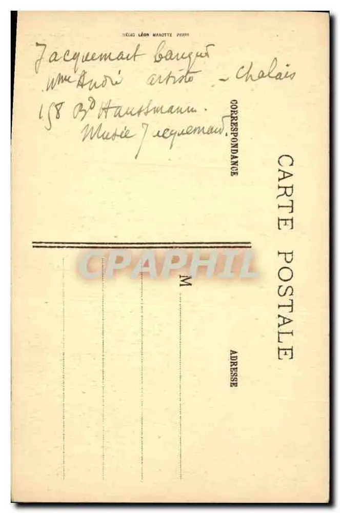 Institut Frankreich — Abtei Châalis — Die Jungfrau mit den Anemonen — J.-E. Bulloz, Verlag - Rückseite