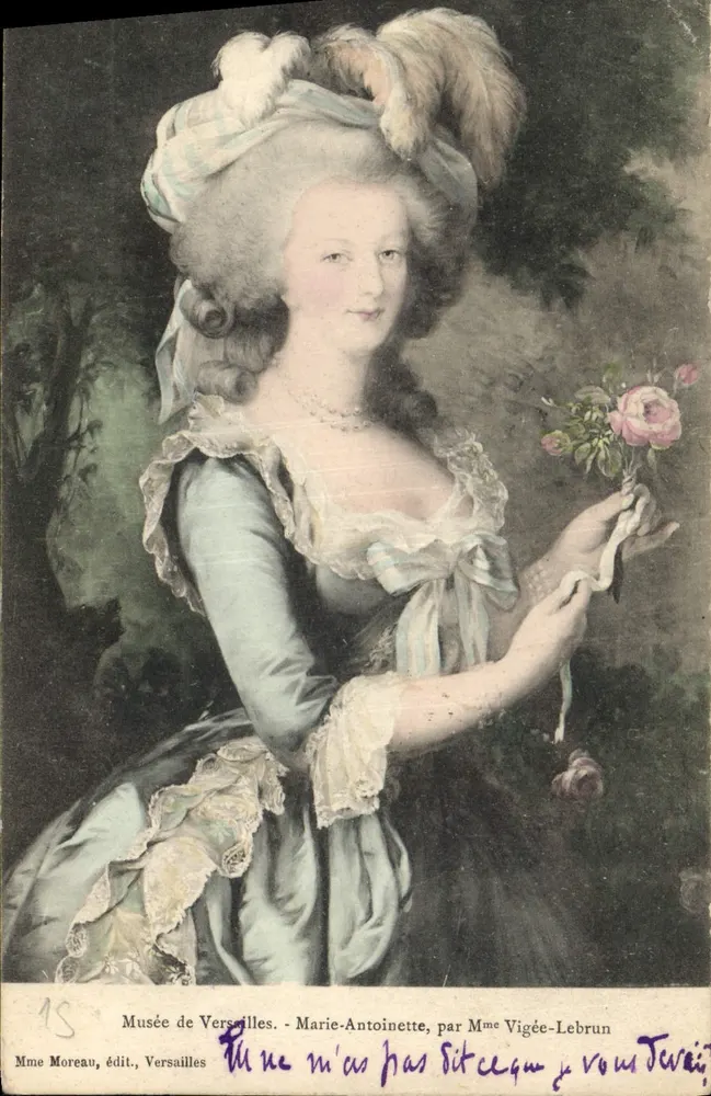 Marie-Antoinette — por Mme Vigée-Lebrun — Museu de Versailles, edição Mme Moreau - Frente