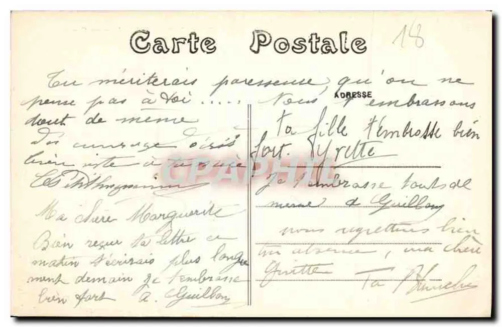 Bourges — Schloss Jacques-Cœur, Ansicht aus der Place Berry — Edition J. Poucraier - Rückseite