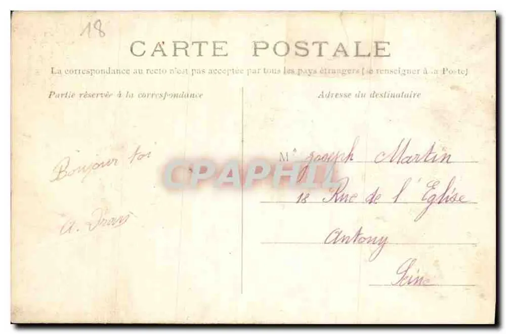 Charenton-du-Cher — Os Muros — Edição Chaumas-Glin — Cabeleireiro - Verso