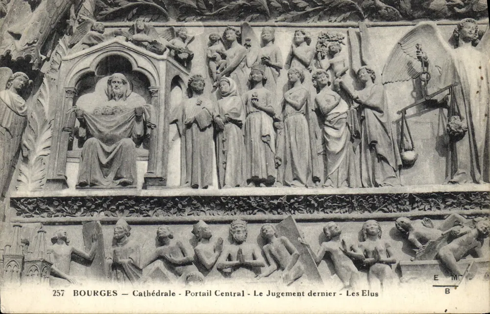 Bourges — Kathedrale — Zentralportal — Das Gericht des Letzten Tages — Die Auserwählten - Vorderseite