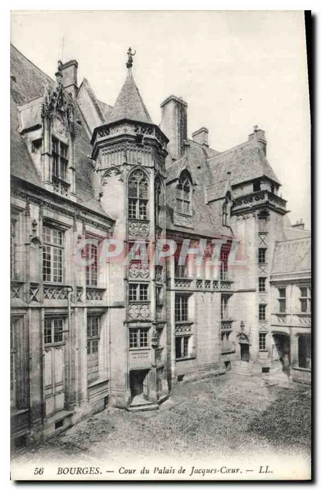 Bourges — Cour do Palácio de Jacques-Cœur — LL. — n° 56 - Frente