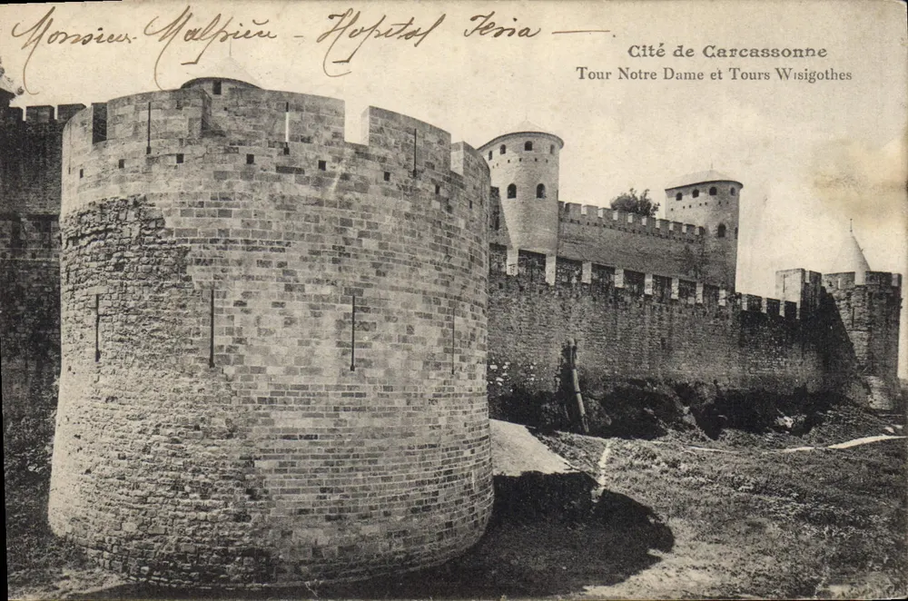 Cité de Carcassonne — Tour Notre Dame und Wisigothische Türme — Verleger unbekannt - Vorderseite