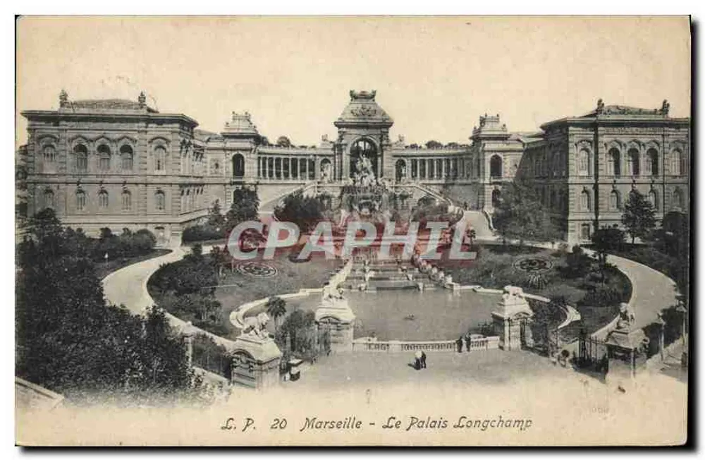 Marseille - O Palácio Longchamp — L.P. 20, editor não visível - Frente