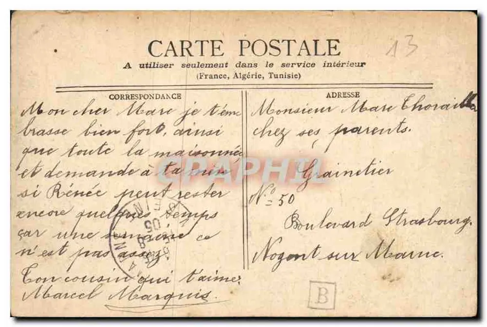 Marseille - Fort Saint-Jean - Vieux Port — Ansicht des Hafens mit Booten — Verlag TAC K PARIS - Rückseite